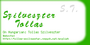 szilveszter tollas business card